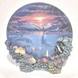 Sealife at Sunset by Anthony Jones from the Colors of the Sea Plate Collection
